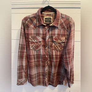 BKE plaid flannel, size L